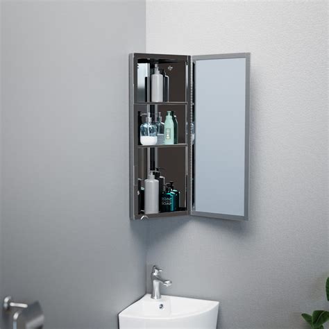 carrington stainless steel corner medicine cabinet|Amazon.com: Renovators Supply Infinity Corner .